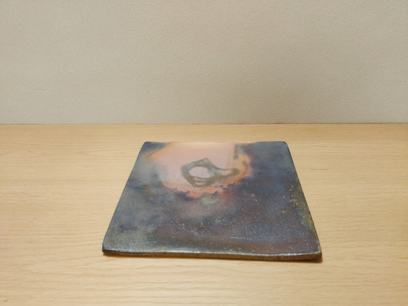 ■備前焼の板皿(約25×24)■角皿 プレート 3枚目の画像