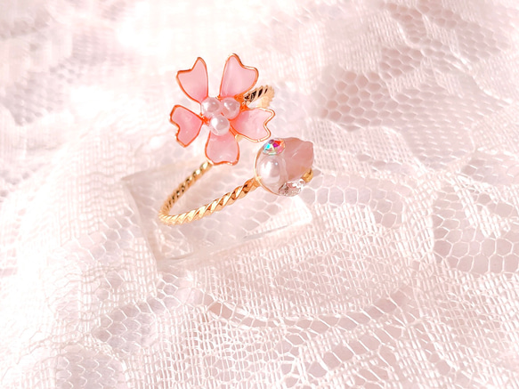 ふんわりピンク桜と春色ring 4枚目の画像