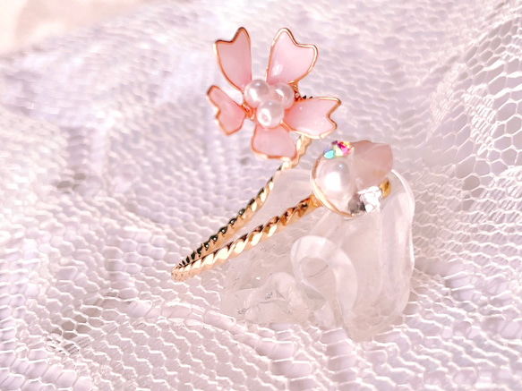 ふんわりピンク桜と春色ring 2枚目の画像