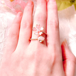 ふんわりピンク桜と春色ring 3枚目の画像