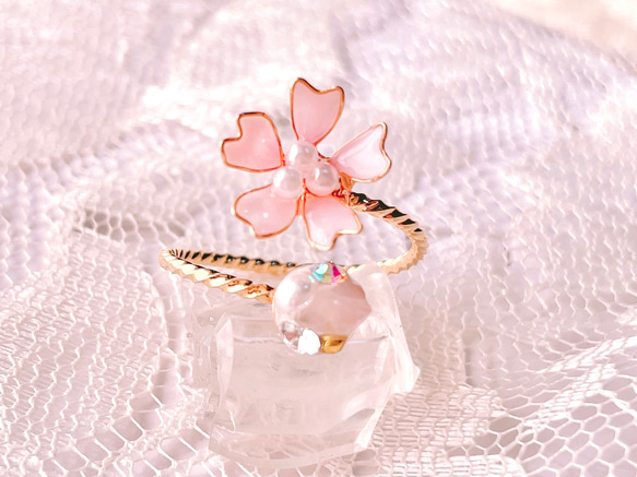 ふんわりピンク桜と春色ring 1枚目の画像