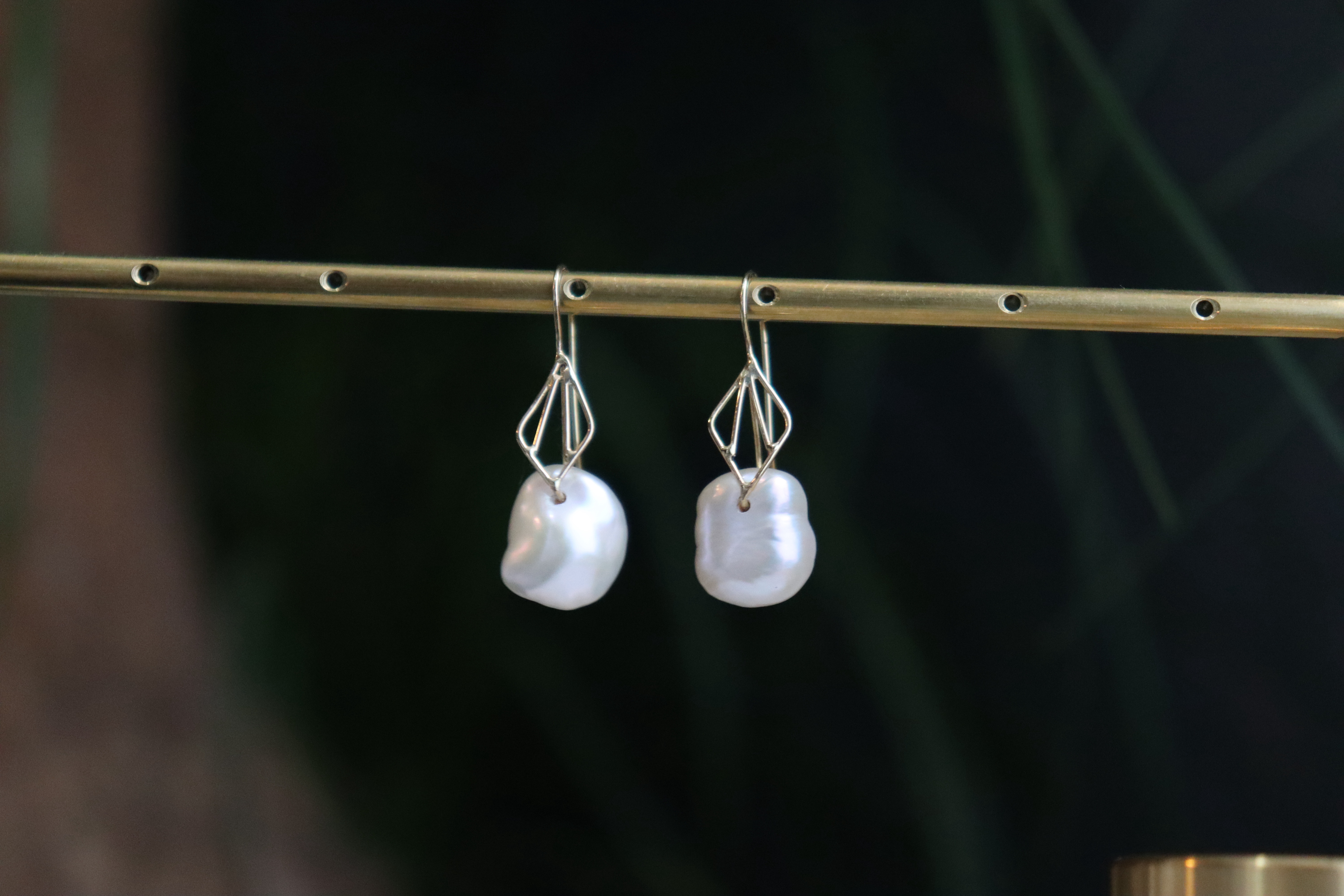 《k18YG》淡水バロックパール フックピアス/coquille series