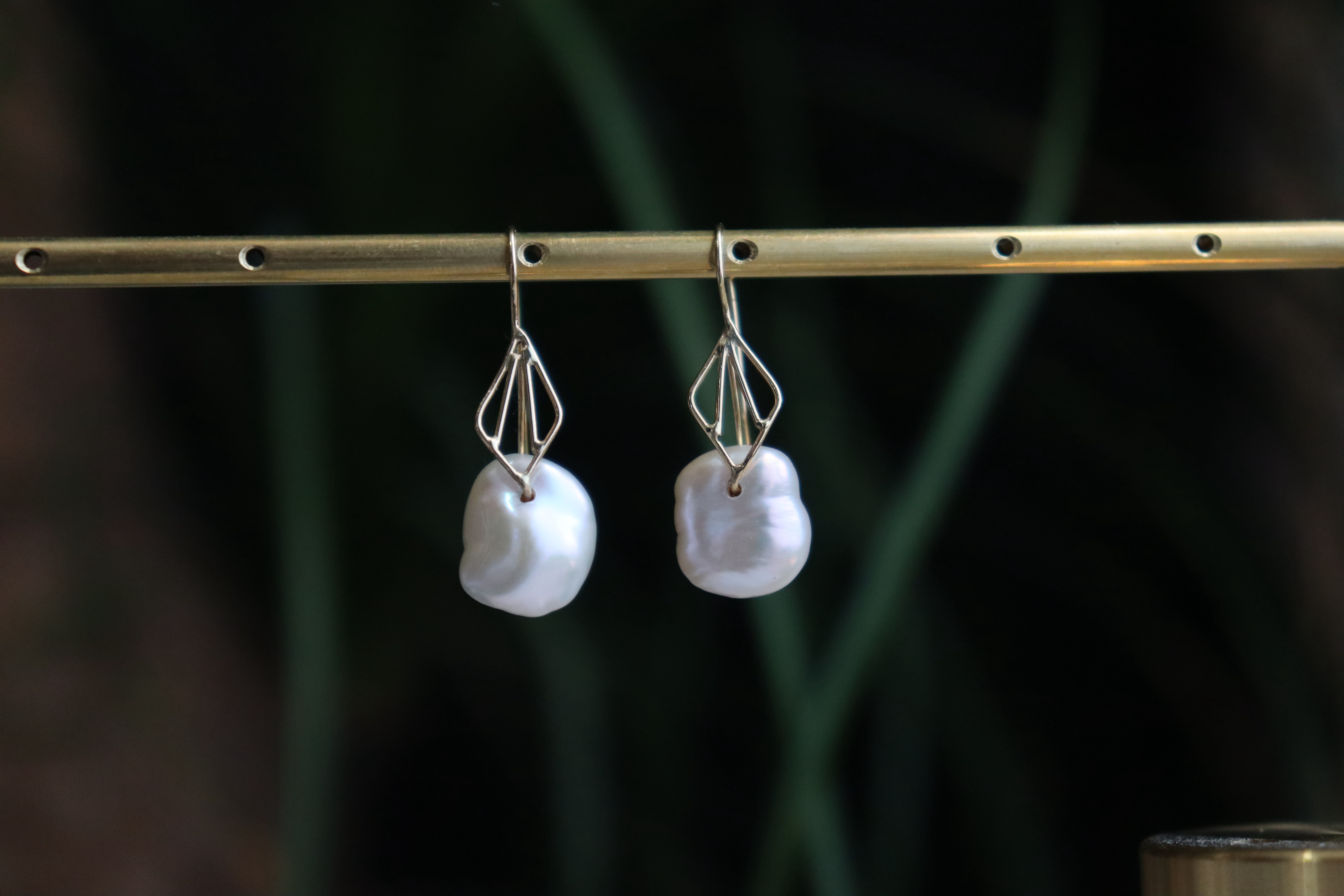 《k18YG》淡水バロックパール フックピアス/coquille series