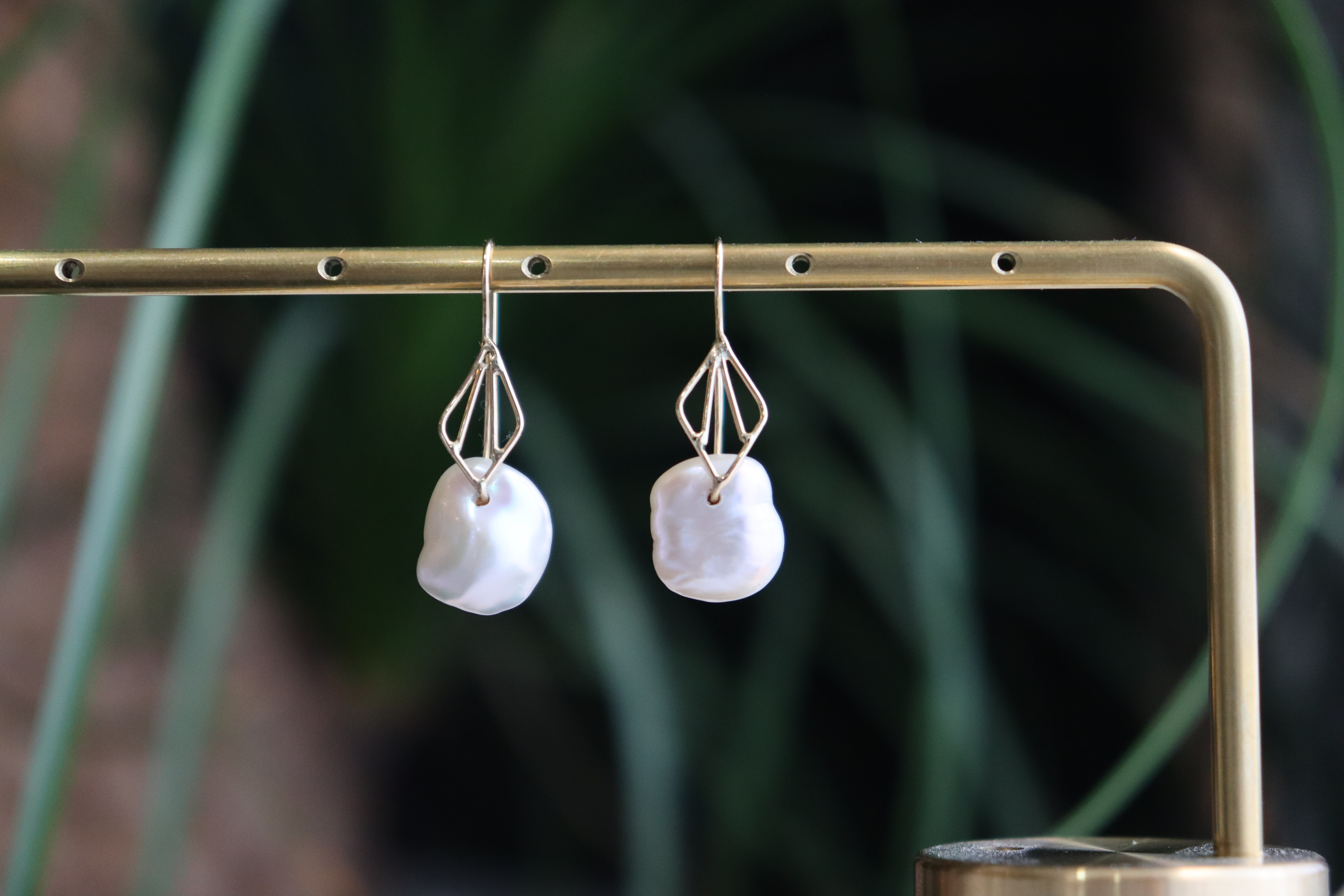 《k18YG》淡水バロックパール フックピアス/coquille series