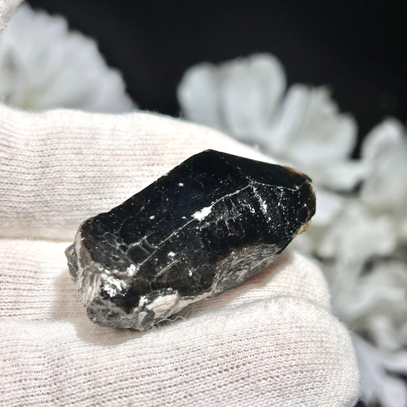 天然未加工石　モリオン（黒水晶）　レムリアン　ポイント　約41ｍｍ　チベット産　原石　天然石インテリア・置物として 5枚目の画像