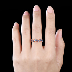 ミニマリスト 6 月の誕生石アレキサンドライト結婚指輪カラーチェンジストーンアレキサンドライトリング記念日ギフト 6枚目の画像
