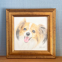 犬の似顔絵 うちの子ミニ肖像画(オーダーメイド) 1枚目の画像