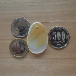 珍珠母貝吊墜頂部水滴形雙面拋光 第2張的照片