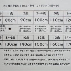 【訳あり】スモック　穏やかキャラメル無地とヒッコリーデニム　首チクチクしない　１００ｃｍ用　長袖　日本製 8枚目の画像