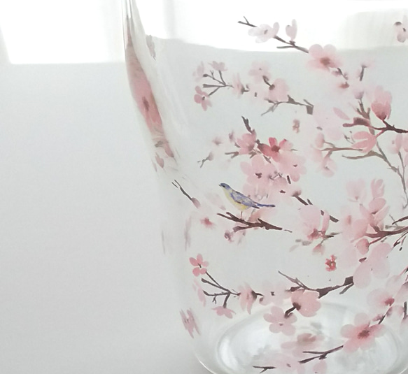 桜の耐熱ガラスマグカップ 1個 2枚目の画像