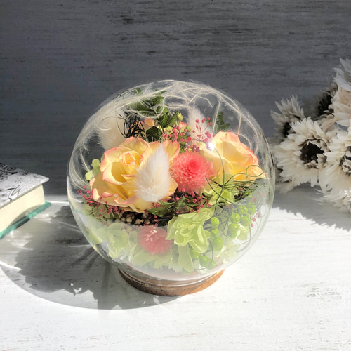 春色プリザーブドフラワーのインテリア小物2点* かわいかっ 