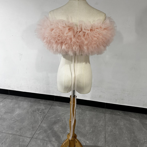 ウェディングドレス(カラードレス・ピンク・モコモコ) 実例写真！カラードレス ピンク もこもこドレス リボン 編み上げ