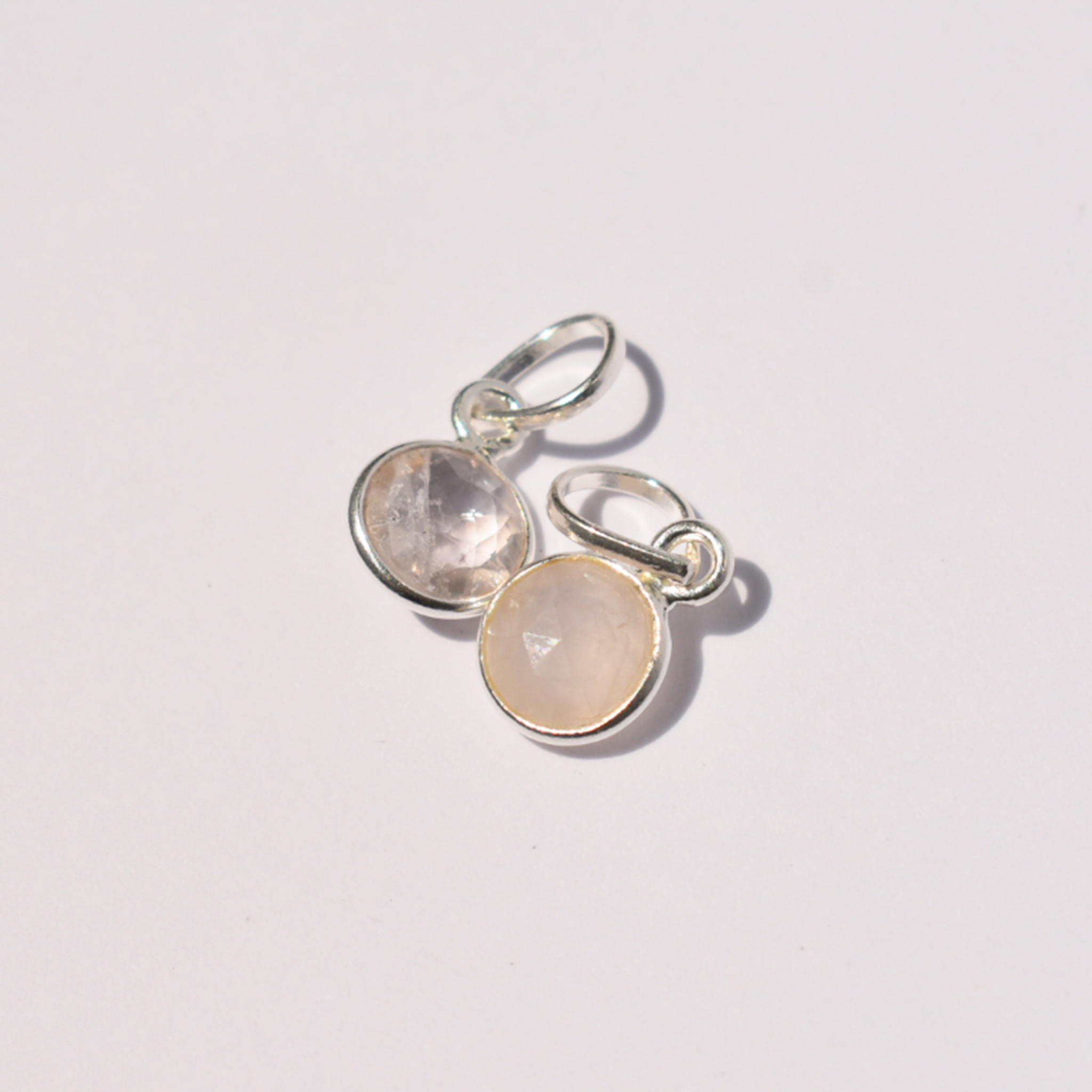 チェーンがえらべる ひと粒ペンダント (ローズクオーツ)