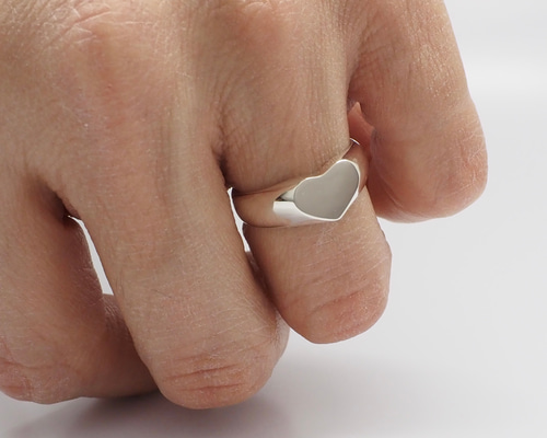 送料関税込【AMY O】Bold Heart Signet Ring リング(2色) 国内発 ハートのシグネットリング M / Signet ring ver. heart M 指輪