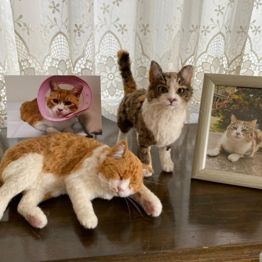 [羊毛フェルト]　うちの子　オーダーメイド　ハンドメイド　ペットロス　羊毛フェルト猫