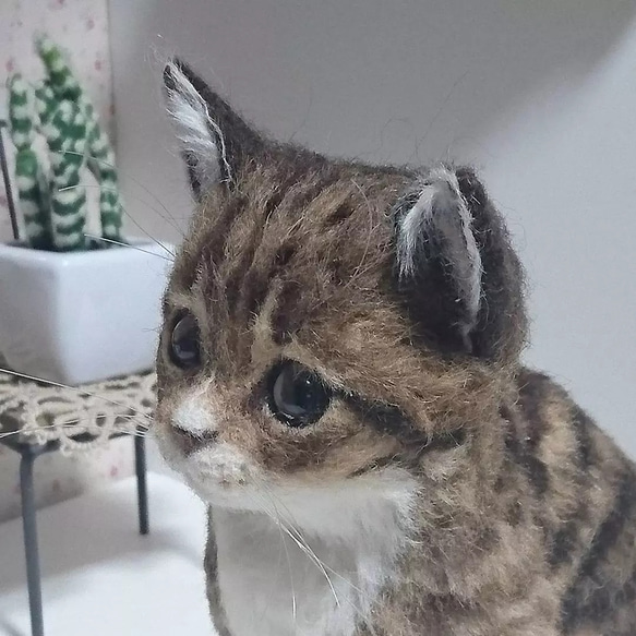 羊毛フェルトオーダーメイド、受注制作、羊毛フェルト犬、ペットロス 