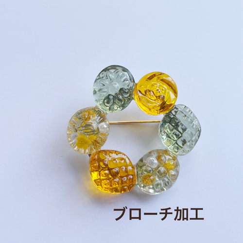 本物のお花を使ったフラワードロップリースのネックレス 本物のお花を使ったフラワードロップリースのネックレス