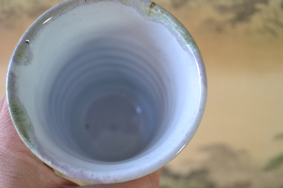 【新着！】三彩釉　フリーカップ(紫雲)　★萩焼　酒器　ギフト 7枚目の画像