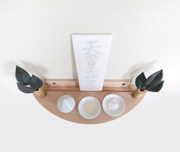 神棚 神具用 タイプ 国産 桐 キリ シンプル 軽い 札立て 3枚目の画像