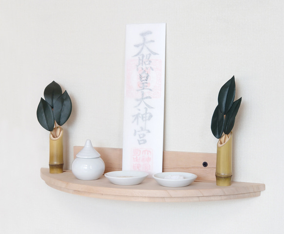 神棚 神具用 タイプ 国産 桐 キリ シンプル 軽い 札立て 2枚目の画像