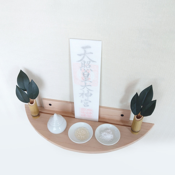 神棚 神具用 タイプ 国産 桐 キリ シンプル 軽い 札立て 4枚目の画像