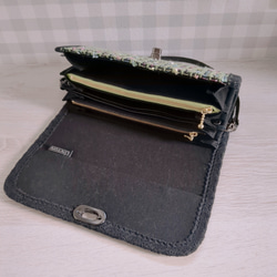 LINTON社製ツイード長財布(ブラック×カラフルmix) 7枚目の画像
