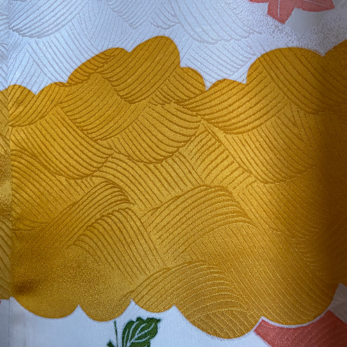 着物リメイク 振袖 友禅染 ケープスリーブドレス ハンドメイド