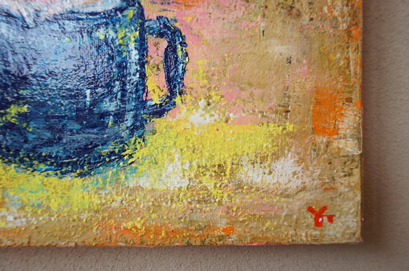 【coffee cup】＃原画＃イラスト＃ヒーリングアート＃キャンバス＃癒し＃コーヒーカップ＃子供#幸せ＃あたたかい 4枚目の画像