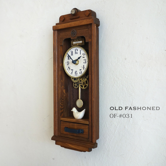 【送料無料】OLD FASHIONED #31 レトロな時計　Sサイズ　1点物　アンティーク調 2枚目の画像