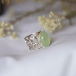 [送料当方負担] SV925 Prehnite Arabesque Ring(RAR002-SV_Pre) 7枚目の画像