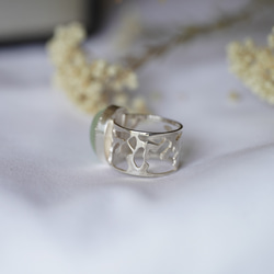 [送料当方負担] SV925 Prehnite Arabesque Ring(RAR002-SV_Pre) 5枚目の画像