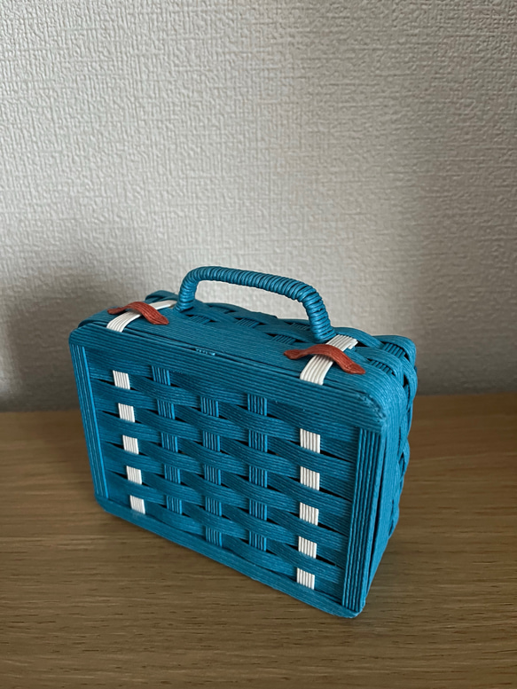 ミニサイズ トランク型小物入れ 青 フリーボックス・小物入れ