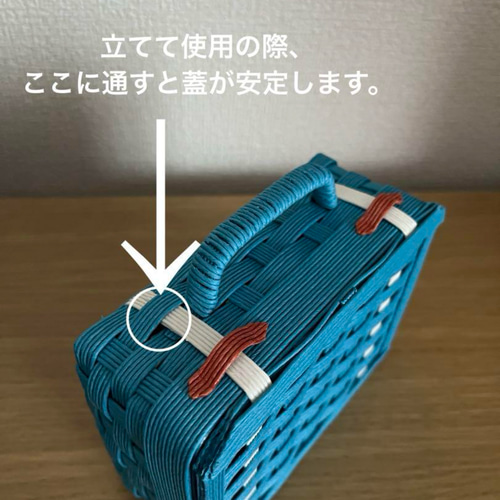 ミニサイズ トランク型小物入れ 青 フリーボックス・小物入れ