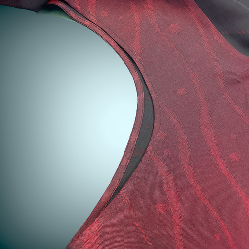 紗着物 スクエア変型ジレ 着物リメイク カーディガン ドレープ