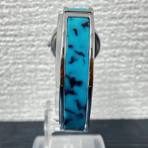 ターコイズカラーの見やすいバングル時計（JG-008S） 腕時計 ACONTeG