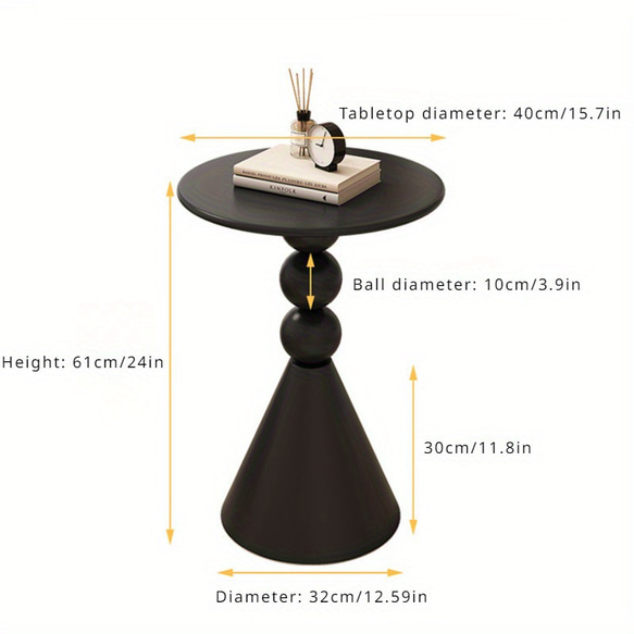 サイドテーブル 北欧 モダン 円 ラウンド 丸 直径40cm リビング ダイニング クリエイティブ cht-1582 9枚目の画像