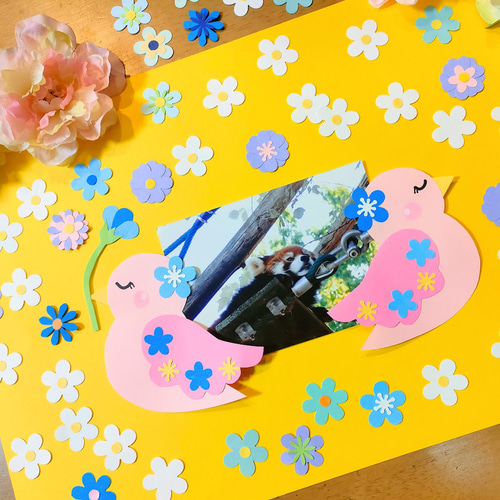 ラミネート可 写真 色紙 手紙 壁面 アルバム 飾り パーツ ～ネモフィラ