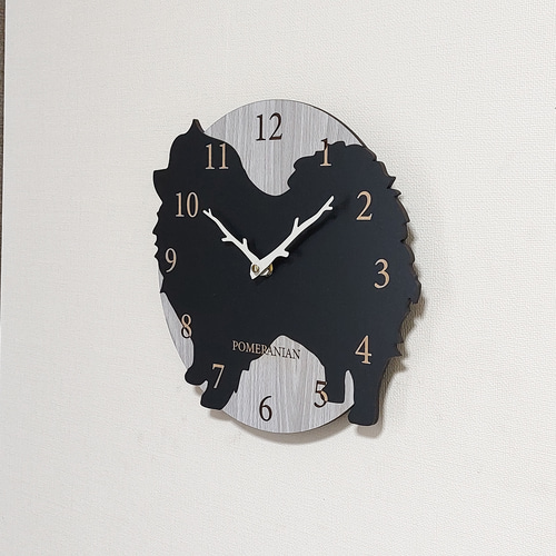 木とワンちゃん　はみ出しワンちゃん　壁掛け時計　2点セット 木とワンちゃん はみ出しワンちゃん 壁掛け時計 2点セット