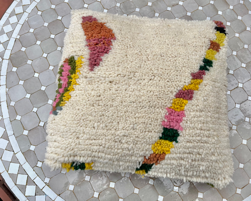 モロッコ アジラル クッション クッションカバー プフ ラグ 174