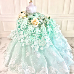 ウェディングトルソーミニチュアドレスウェルカムドール誕生日プレゼント結婚記念日結婚祝いパステルカラー 8枚目の画像