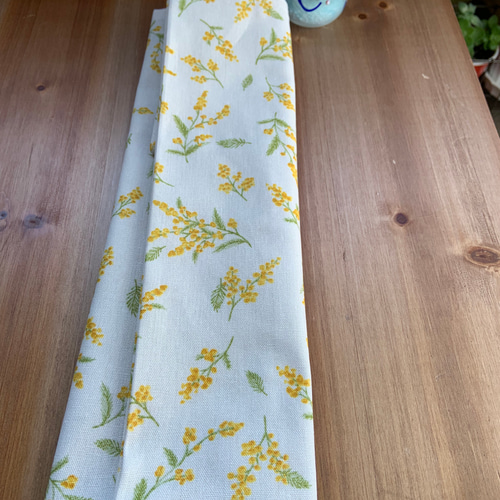 ラスト1点❗️エコバッグ ミモザ柄 エコバッグ・サブバッグ akenta