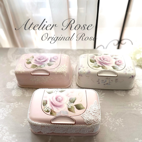 ♡限定色グリーン プレゼントに最適！手描きの薔薇のウエット