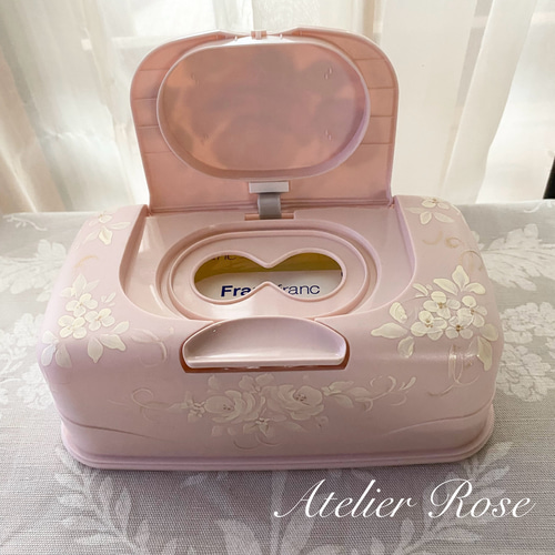 ♡限定色グリーン プレゼントに最適！手描きの薔薇のウエット