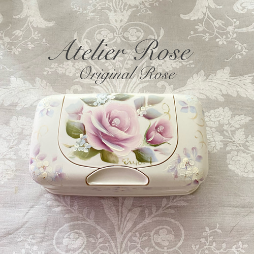 ♡限定色グリーン プレゼントに最適！手描きの薔薇のウエット