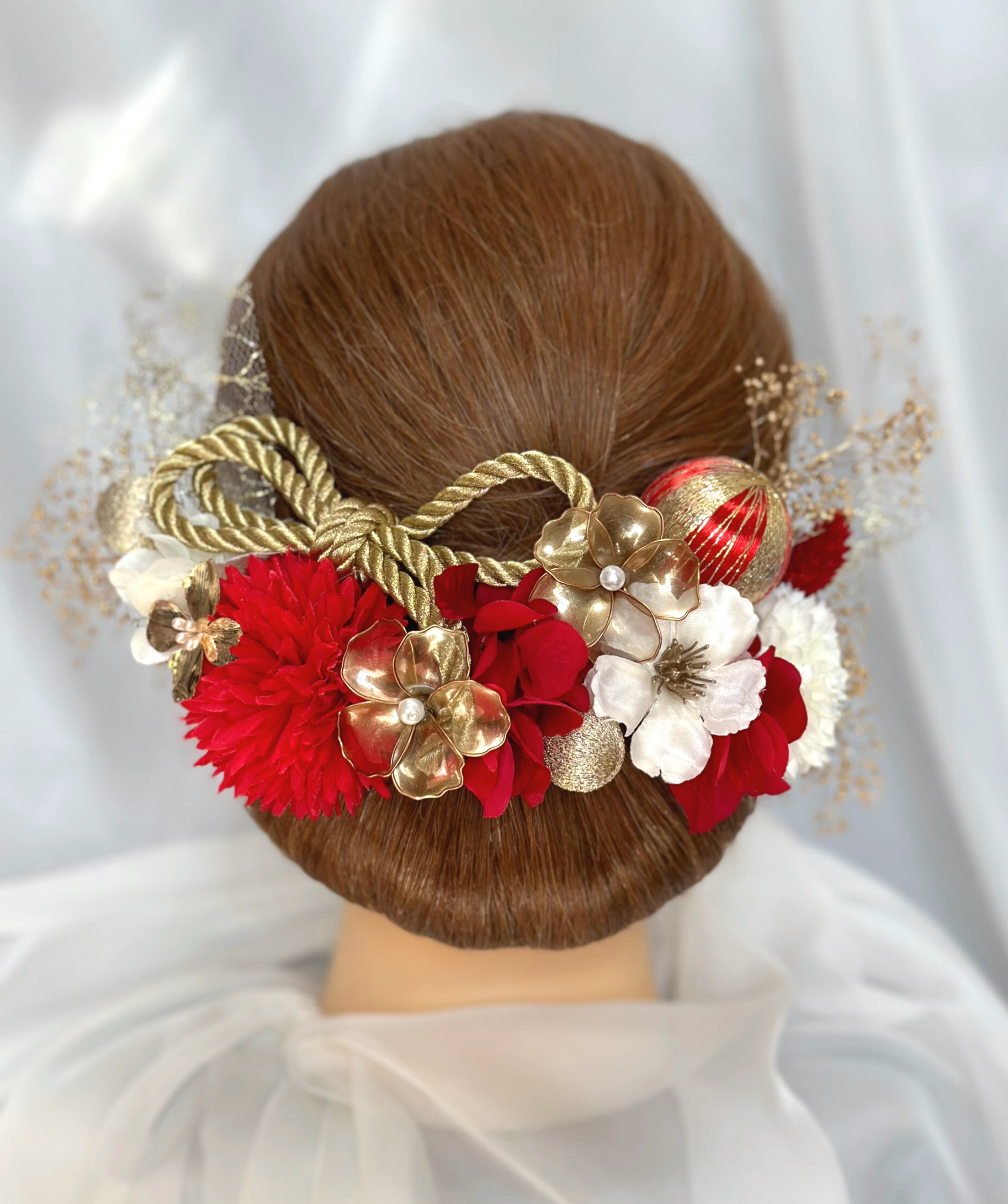 ❤️和装髪飾り【赤】❤️ ♡成人式髪飾り♡白無垢髪飾り♡色打掛髪飾り♡結婚式髪飾り♡成人式髪型♡結婚式髪型♡