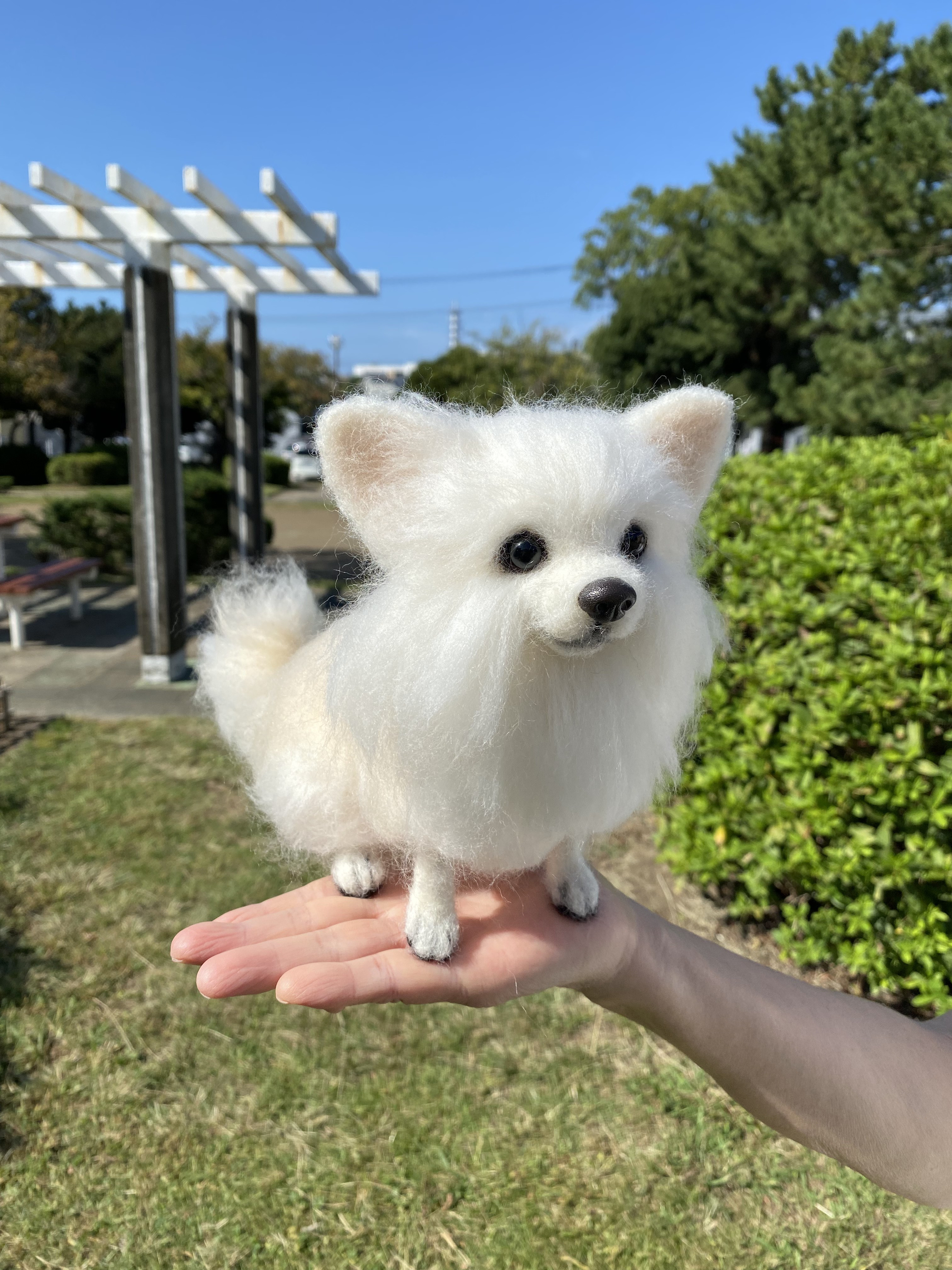 特別価格】 有名作家作 ワンちゃん ぬいぐるみ 創作人形 犬
