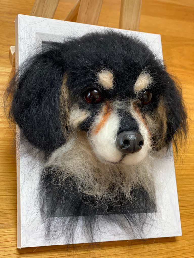 眉毛が忙しいワンちゃん 海外作家様 いぬ ぬいぐるみ ハンドメイド 犬