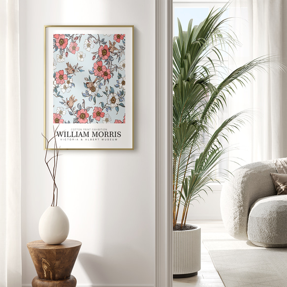 エレガント ヴィンテージ花柄アート ウィリアム・モリス インテリアポスター 海外アート 3枚目の画像