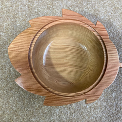 木製（杉.すぎ）子供用食器.おやつボウル.菓子鉢.ウレタンニス(食品衛生法適合）おつまみ皿 2枚目の画像