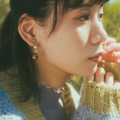 夕焼けの雫 ピアス（フック・チェーン） STARLIT 通販 17400895